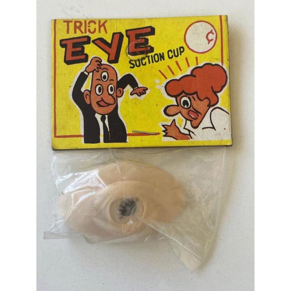 Vintage 1960s Trick Eye Suction Cup eye toy  kitsch retro rat fink style